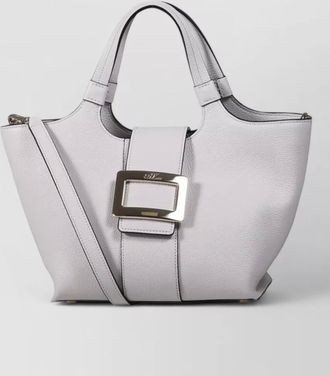 Roger Vivier mini shopping tote bag buckle strap