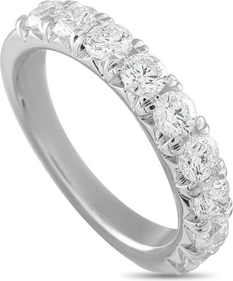 Luxury Bazaar 18K White Gold 1.52ct Diamond Half-Eternity Band Ring MF06-111925