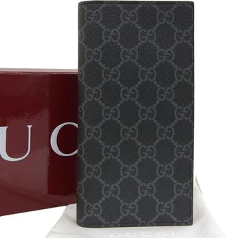 Gucci Black Pvc Long Wallet (Bi-Fold) (Pre-Owned)