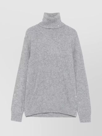 Fabiana Filippi knitwear turtleneck with long sleeves and sequins