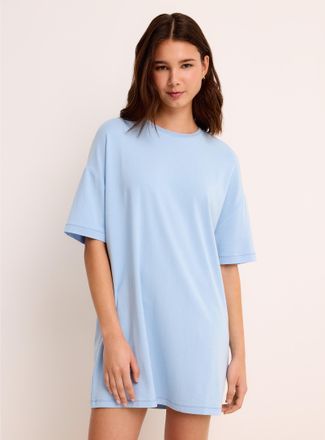 Twik Womens Drop-shoulder relaxed-fit sleep Tee Shirt