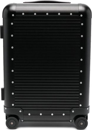 FPM Milano Ban Spinner 55 suitcase - unisex - Calf Leather/Aluminium/Calf Leather/Polyester - OS - Black