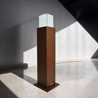 Dmora Dmora - Chimenea De Bioetanol Jakarta, Chimenea Ecol&oacute;gica, Hogar Sin Humo, Calefactor De Etanol, Made In Italy, 20x20 H110 Cm, Blanco