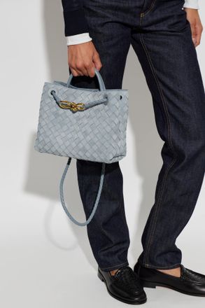 Bottega Veneta Andiamo Small Bag, Womens, Light Blue
