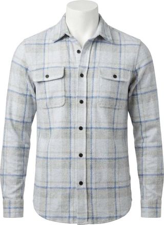Faherty Legend Long Sleeve Sweater Shirt In Maine Sky Plaid