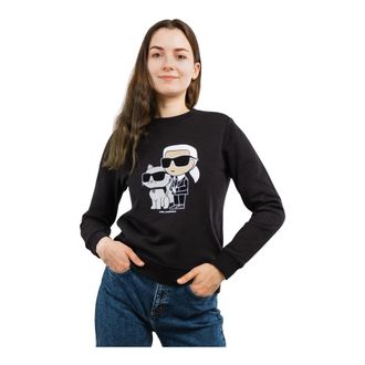 Karl Lagerfeld Ikonik 2.0 Sweatshirt - Dames - Sweatshirts - Zwart - XS - Katoen - Hoodies & sweatvesten
