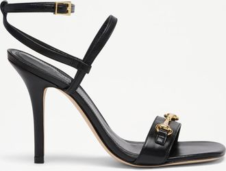 Russell & Bromley ETTERBY Womens Black Leather Snaffle Heeled Sandal