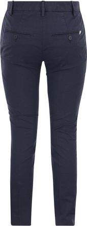 Dondup Womens Perfect - Slim-fit Cotton Gabardine Trousers - Dark Blue - Size 30 (Waist)