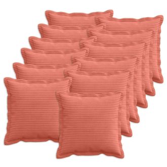 vidaXL Funda De Almohada 12 Uds. Houten Rojo Naranja 40 X 40 Cm Pana Vidaxl