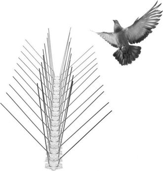 OEM Juego De 4 Pinchos Antipalomas - 40 Pinchos De 50 Cm - 2 Metros Lineales