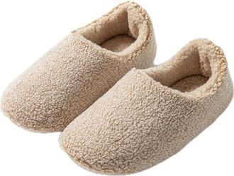 Generic KUIH Fluffy Slippers for Women Men Warm Cozy Fuzzy House Slippers Washable Slip On Cloud Slipper Non Slip Sliders Soft Comfy Faux Shearling Memory Foa