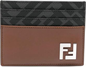 Fendi FF card holder - Brown