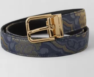 Dolce & Gabbana leather jacquard belt