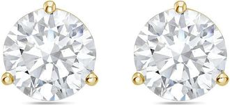 Diana M. Jewels 14KT ROSE GOLD LAB GROWN DIAMOND ROUND STUDS WEIGHING 10.00 CTS TW IN A 3 PRONG SETTING