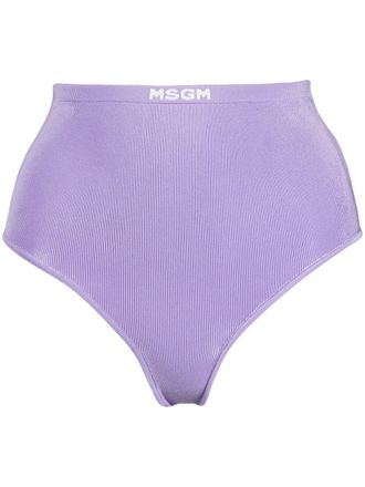 Msgm Slip con stampa - Viola