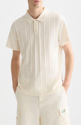 Scotch & Soda Relaxed Fit Rib Polo in Eggnog at Nordstrom, Size Xx-Large
