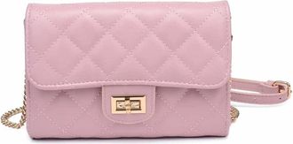 Urban Expression Womens Winona Quilted Crossbody Bag In Blush