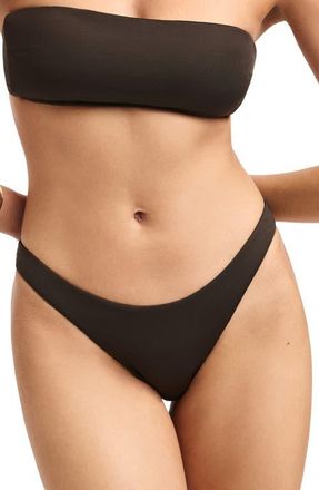 Vitamin A California High Leg Bikini Bottoms in Deep Earth at Nordstrom, Size X-Small
