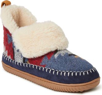 Dearfoams Moritz Bootie Slipper in Navy Multi at Nordstrom, Size 11