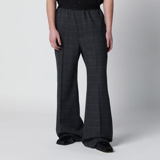 Balenciaga Dark grey tartan trousers