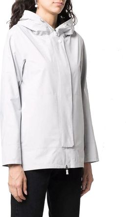 Herno Womens Gray Polyester Shell Jacket Clothing