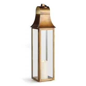 Napa Home & Garden Geneva Lantern Candle Holder Large in Gold at Nordstrom