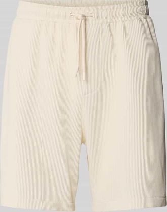 Review Shorts mit Strukturmuster in Ecru, Gr&ouml;&szlig;e XXL