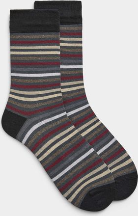 Lindbergh Mens Pinstripe bamboo dress socks