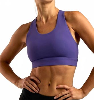 Brooks Luxe Pocket Bra In Violet