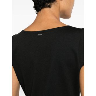 Calvin Klein Boat Neck Midi Dress - Black