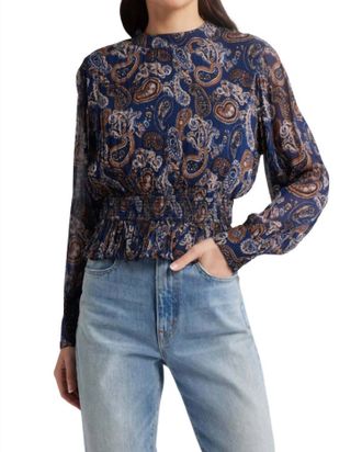 Cleobella Noreen Blouse In Nutmeg Paisley