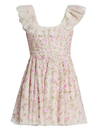 Needle & Thread Lea dress - women - Recycled Polyester/Recycled Polyester - 10 - Neutrals