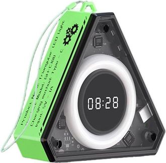 OEM Luz Nocturna, Luz Nocturna Recargable Por Usb, L&aacute;mpara De Lectura Led Para Escritorio, 3 Modos, L&aacute;mpara Port&aacute;til Para Dormitorio, Verde Con Reloj