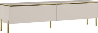 Pascal Morabito Mueble de TV con 2 puertas - Beige y dorado - VUKIA de Pascal MORABITO