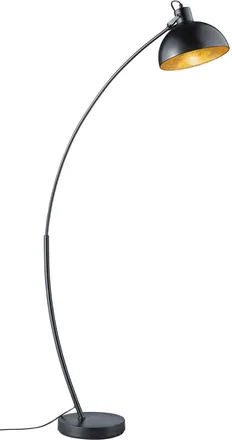 Reality Lampada Piantana Moderna Arco H 150 Cm 10w Nera Oro Recife Gd Trio