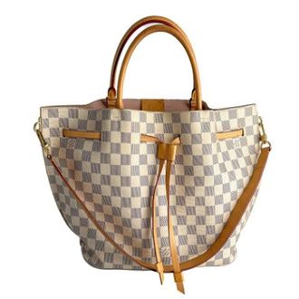 Louis Vuitton Pre-owned Tote Bags, female, White, Size: ONE SIZE Pre-owned Canvas Shoulder Bag