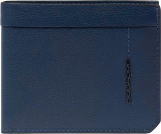 Piquadro Wallet met muntvak - Heren - Portefeuilles - Blauw - ONE Size - Katoen - Accessoires