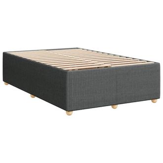 Berkfield Home Soft Bed Frame without Mattress Dark Grey Double Fabric