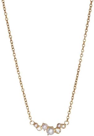 Alex and Ani Pear and Crystal Inline Necklace in Pearl at Nordstrom