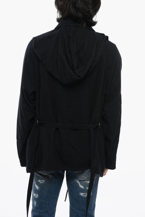 Auralee Felpa Anorak in Lana con Cintura e Collo a Polo Auralee