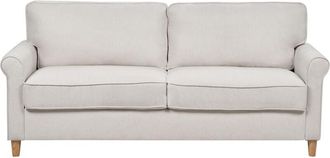 Beliani Sofa 3 Seater RONNEBY Fabric Beige