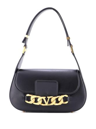 Valentino Garavani VLogo Chain Flap Shoulder Bag Leather Medium hobo bag - Nero