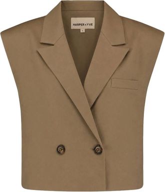Harper & Yve Esmee Gilet - Dames - Jassen - Beige - Maat: M