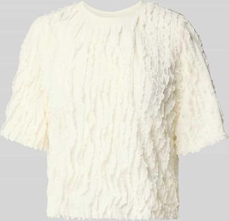 Jake*s T-Shirt mit Rundhalsausschnitt und 1/2-Arm in Ecru, Größe XXL