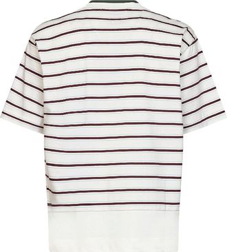 Bottega Veneta Mens T-Shirt Layered Cotton White T-Shirts And Polos