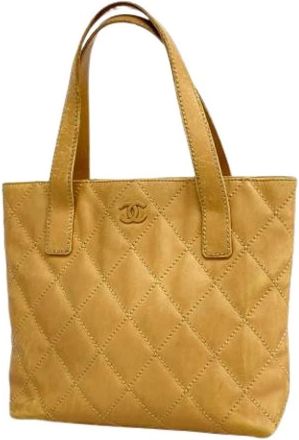 Chanel Pre-owned Handbags, female, Beige, Size: ONE SIZE Pre-owned Tote Bag