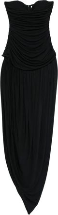 Magda Butrym Abito drappeggiato senza spalline - Nero