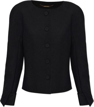 Chlo&eacute; Blazer met decoratief afgewerkte manchetten - Dames - Blazers - Zwart - XS - Wol - Jassen