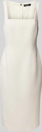Lauren Ralph Lauren Knielanges Cocktailkleid Modell Ladonya in Ecru, Gr&ouml;&szlig;e 44