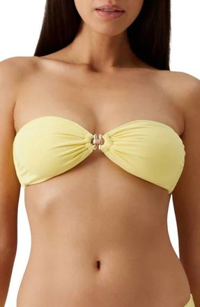 Melissa Odabash Istanbul Strapless Bikini Top in Yellow at Nordstrom, Size 12